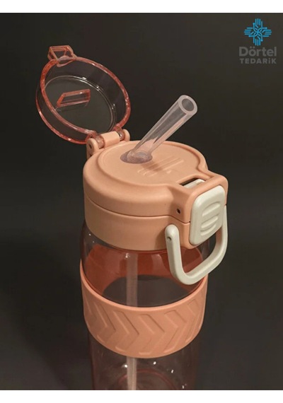 H2o Kilitli Kapaklı Tritan Suluk 1000 Ml Bpa İçermez, Sızdırmaz, Dayanıklı Spor Ve Günlük Matara Pembe