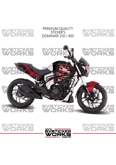 Bajaj Dominar Kaplama 250 / 400 Sticker Katana Girl Design Motor Kaplama Modeli Hazır Kit Tüm Modeller Uyumlu
