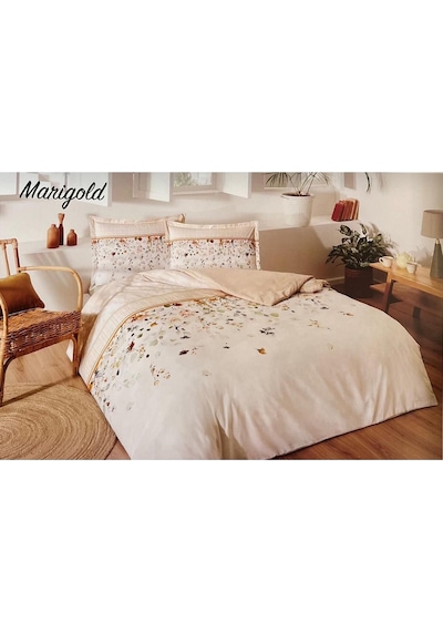 Özdilek Ranforce Çift Kişilik Nevresim Takımı Krem Marigold