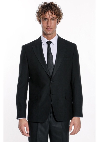 Wessi Desensiz Slim Fit Spor Siyah Erkek Ceket 001