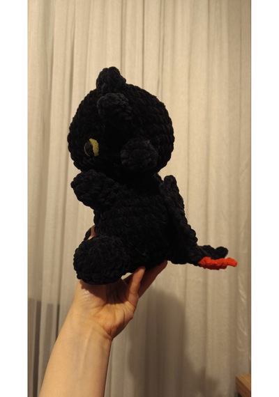 El Yapımı Tek Parça Tığ İşi Peluş: Dişsiz Model 1 Amigurumi 02 - Çok Renkli