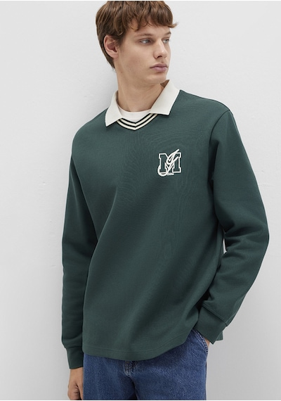 Mavi - M Logo Bisiklet Yaka Yeşil İnterlok Sweatshirt 0s10487-71539 Yeşil
