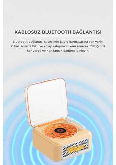 Özel Üretim Bluetooth Hoparlör D61 Sarı Kablosuz Ses Renkli Spiker Ev Aksesuarı
