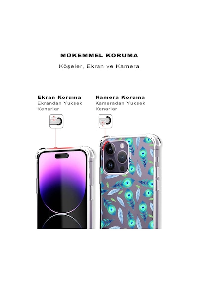 Prinrify Samsung Galaxy M30s Uyumlu Nazar Boncuğu 3 Baskılı Şeffaf Köşe Korumalı Antişok Kılıf