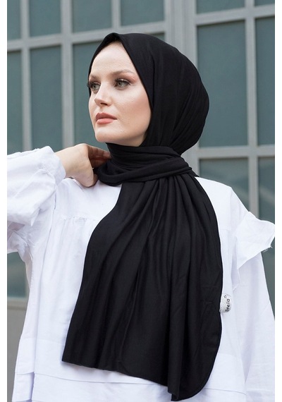 Unika Boutique Şal Penye Ozel Dıkıslı Uzun Mevsımlık Pıerparıs Siyah