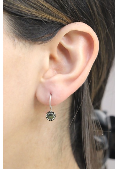 Peridot Taşlı Otantik Bayan Gümüş Küpe N11.75778