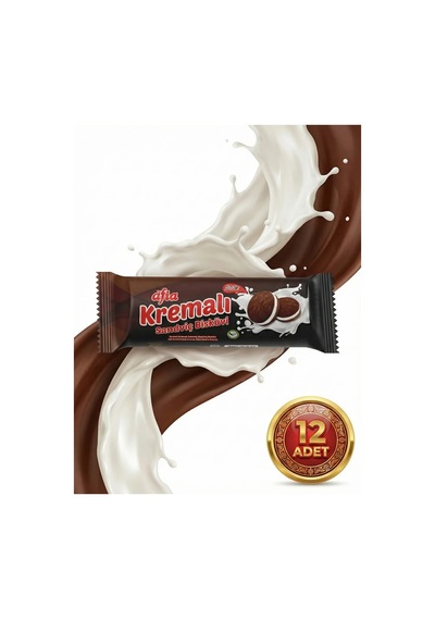 Afia Kakao Kremalı Sandviç Bisküvi 12x60 Gr