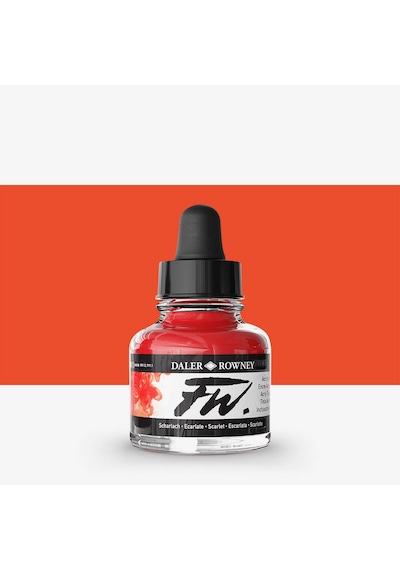Daler Rowney Fw Ink Akrilik Mürekkep 29.5 Ml Scarlet 567 Diğer