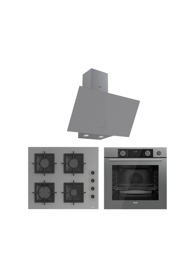 Ferre Fryart-Steamart SC Serisi Gri 3'lü  XE64CPR-SC208-D079 Ankastre Set