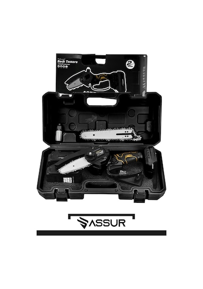 Assur Asr747 18v Çift Akülü Dal Budama Testere Siyah