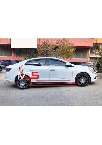 Renault Megane 4 Sedan Uyumlu Marşpiyel Sağ Sol Takım Fiberglass Boyasız