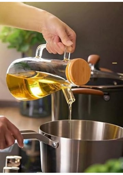 Cambu Vakumlu Bambu Kapaklı 900 Ml Borosilikat Cam Tekli Yağlık Sirkelik Yağdanlık Diğer