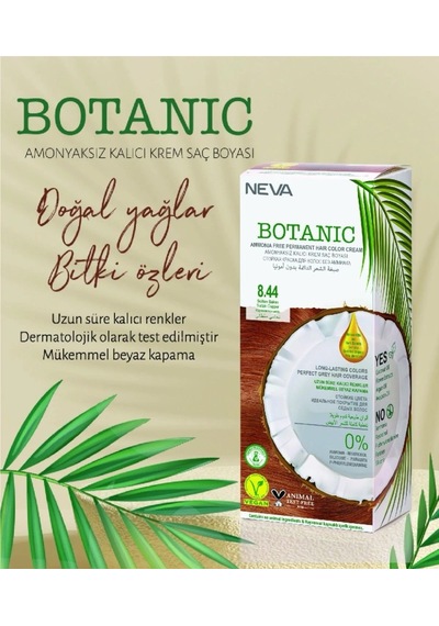 Botanıc Amonyaksız Kalıcı Krem Boya Seti 8.44