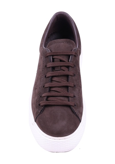 Shoetyle - Hakiki Nubuk Deri Kahverengi Erkek Sneaker - 666-01-0346-1454 Kahve Rengi