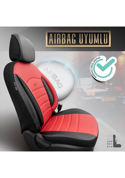 Inspire Design Premium Deri Ekstra Destekli Universal Oto Koltuk Kılıfı Tam Set