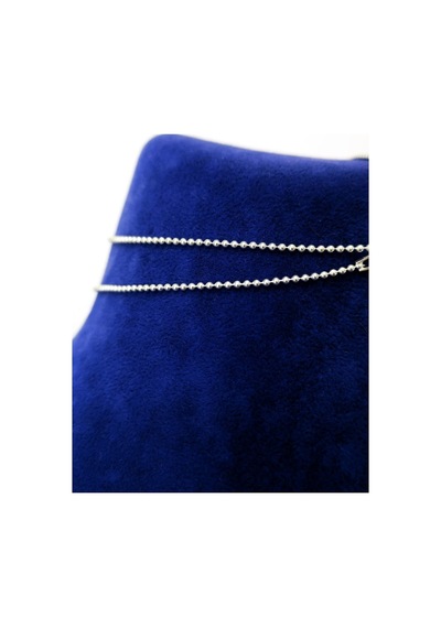Omar Silver Kadın Top Kolye Ithal Rodyumlu Zincir 1,2 Mm