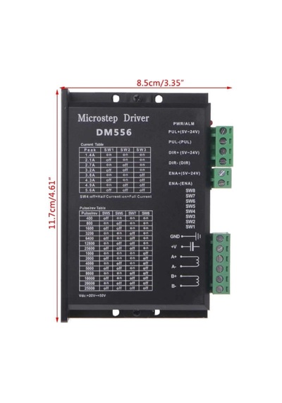 Dm556 2 Faz 50v 5.6a Step Motor Sürücü Nema 17 / 23 Cnc 3d Yazıcı Printer 25000 Microstep