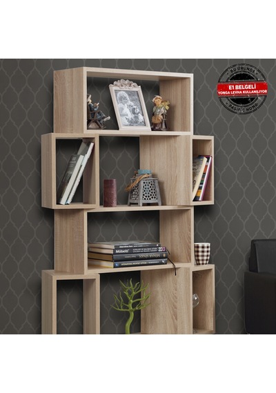 Pasifichome Box Raflı Kutulu Kitaplık Açık Meşe / Çalışma Odası Kitaplık