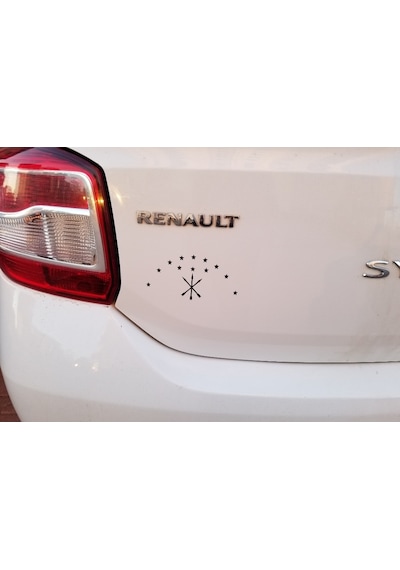 2 Adet Ufak Boy Adige Çerkes Bayrağı Araba Oto Çerkez Sticker