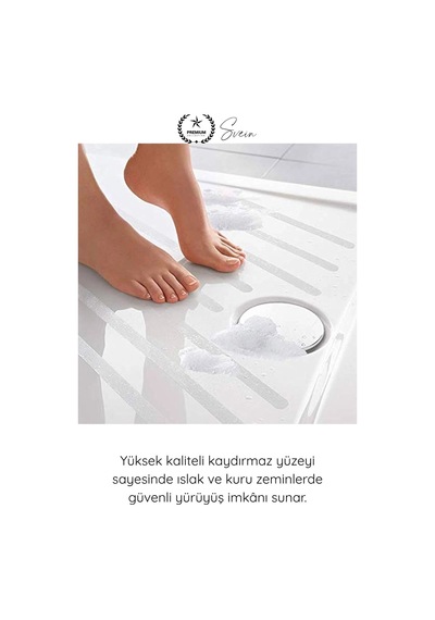 Şeffafkaydırmaz Şeffaf Kaydırmaz Güvenlik Bandı 36 Mm X 2,5 Metre Merdiven Zemin Küvet Banyo Fayans