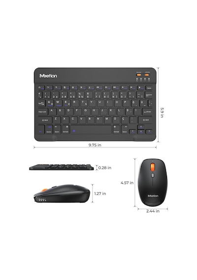 Btc9660 Siyah Ultra İnce Manyetik Kılıflı Kablosuz Türkçe Klavye-mouse Seti Diğer