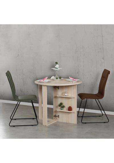 Pasifichome Middle Açılır Kapanır Mutfak Masası Meşe / Yuvarlak Yemek Masası