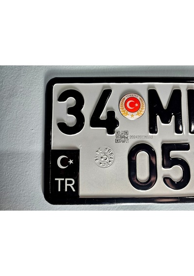 Plaka Siyah Tasarım Tr Motosiklet İçin Tasarlanmış Damla Sticker Plaka Tr Sticker