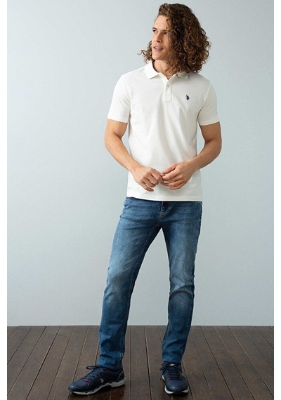 U.S. Polo Assn. Erkek Polo Yaka T-shirt Bej