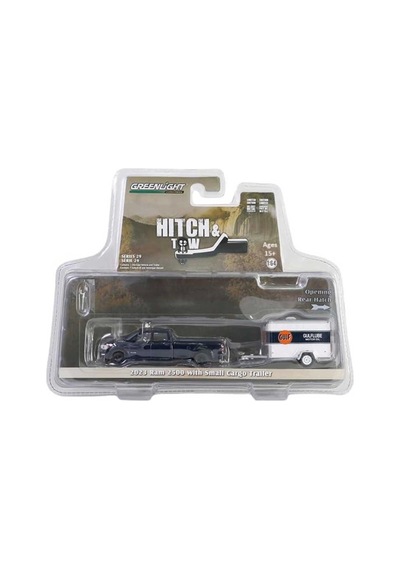 Mey İthalat 1/64 2023 Ram 2500 With Small Cargo Trailer Model Araba