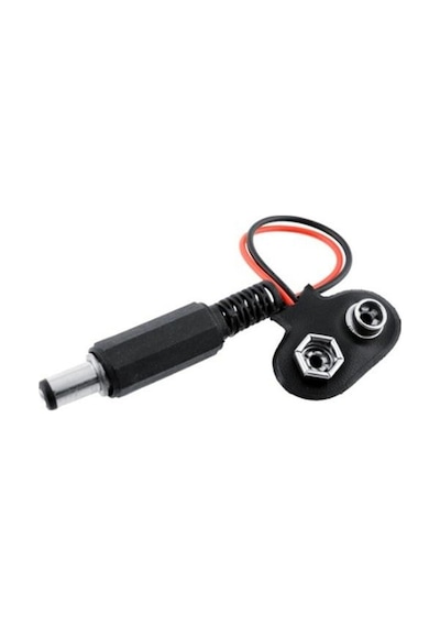Koodmax - 5 Adet - 9v Pil Başlığı 9 Volt Pil Yuvası Pil Yatağı Jaklı - T Model - Arduino Uyumlu