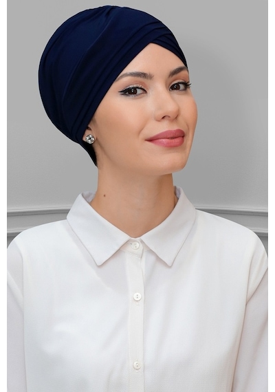 Hürrem Bone Lacivert Pratik Hazır Geçmeli Tesettür Bone Sandy Kumaş Üç Çapraz Lacivert Hürrem Bone Lacivert Pratik Hazır Geçmeli Tesettür Bone Sandy Kumaş Üç Çapraz Lacivert