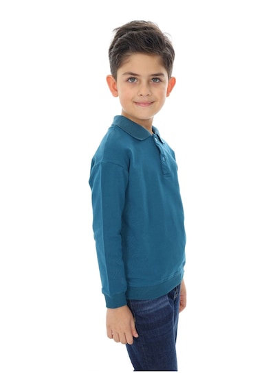 Toontoy Kids Toontoy Erkek Çocuk Baskılı Polo Yaka Düğmeli Uzun Kollu Tişört Petrol Mavi Toontoy Kids Toontoy Erkek Çocuk Baskılı Polo Yaka Düğmeli Uzun Kollu Tişört Petrol Mavi