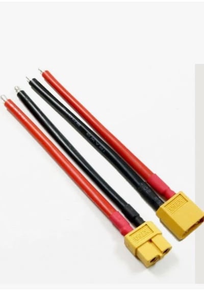 Xt60 Erkek Dişi Lipo Pil Şarj Kablosu 15 Cm 1,5mm Siaf Silikon Kablolu