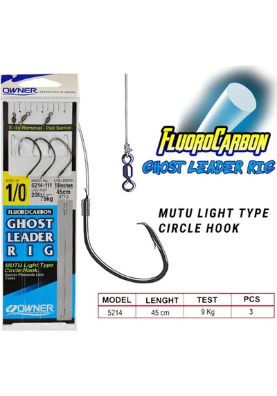Owner 5214-111 Ghost Leader Rig Circle Hook Fc 1/0 Standart