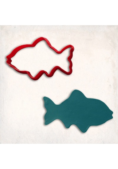 Balık-2 Kurabiye Kalıbı Şekillendirici Kopat KIrmızı