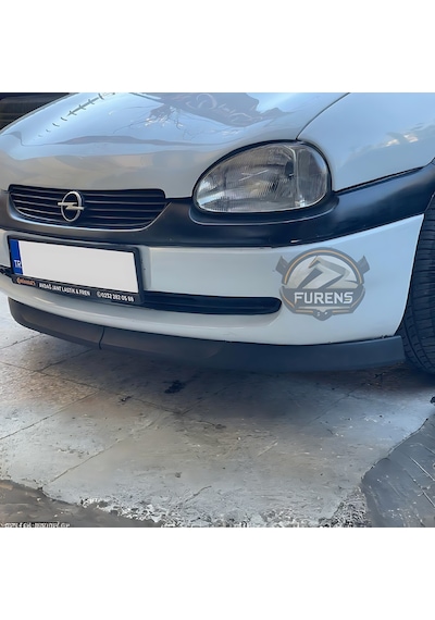 Opel Corsa B 1993-2000 Uyumlu H Lip Esnek Ön Lip 2 Parça Karlık Ön Ek Tampon Altı Dil