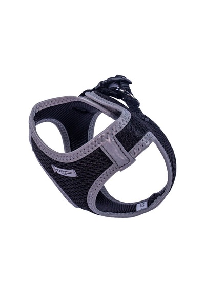Doggie Havalı Dokuma Reflektör Serisi Küçük Irk Göğüs Tasması Siyah 2XS-26-30Cm Siyah