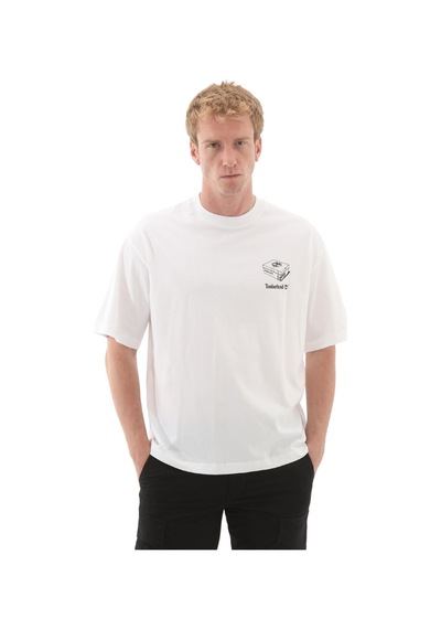 B0a6ky31001-r Timberland 'my Boots'' Short Sleeve Tee Erkek T-shirt Beyaz B0a6ky31001-r Beyaz