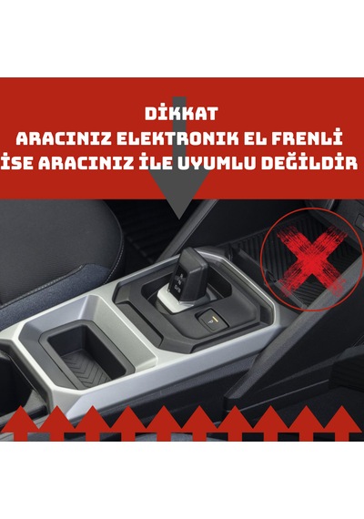 2024-2026 Model Renault Duster Uyumlu Orta Konsol Düzenleyici Manuel El Frenlı Araclara Uyumlu