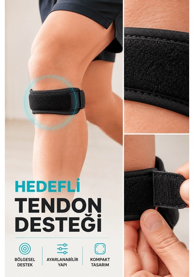 Mrcelikpazar Ayarlanabilir Tendon Destek Bandı Diz Altı Spor Koşu Yürüyüş Bandı Diğer