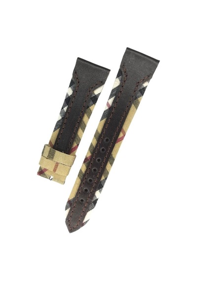 Burberry Uyumlu 20mm Kahverenk Deri Saat Kordonu