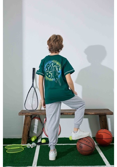 Tarık 6-11 Yaş Erkek Çocuk Pijama Basket 3944210 - Yeşil Yeşil