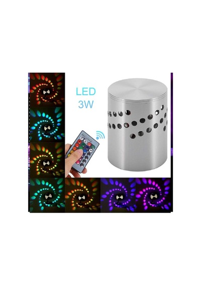 Spiral Duvar Lambası, 3w Renkli Rgb Spiral Delikli Duvar Lambası, Alüminyum Duvar Lambası Diğer