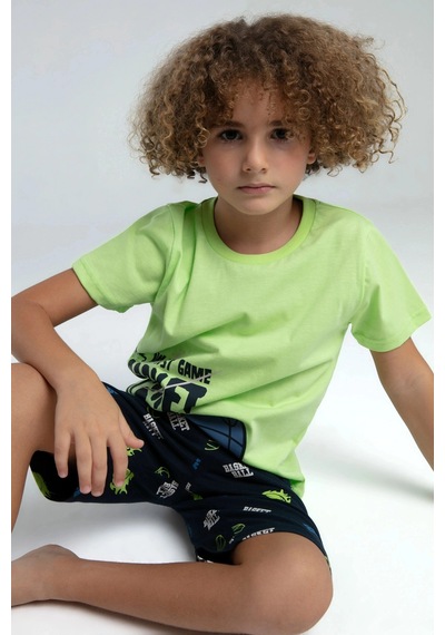 Rolypoly Erkek Çocuk Bermuda Takım - Lime Lime