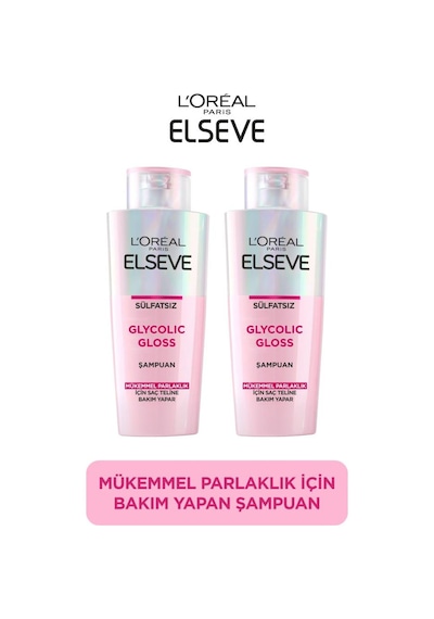 Glycolic Gloss Mükemmel Parlaklık İçin Bakım Yapan Şampuan 200ml 2'li Set pktmczbkmst-8933
