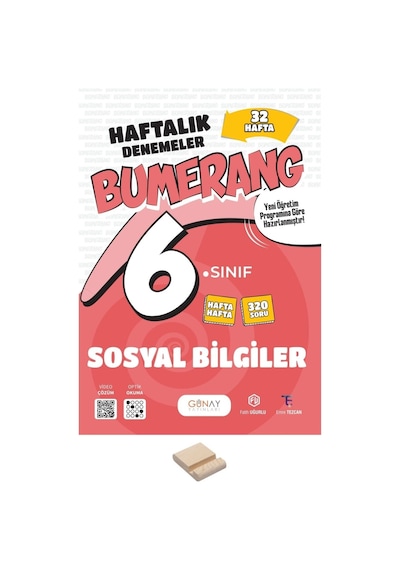 6. Sınıf Bumerang 32 Haftalık Sosyal Denemeleri+ Telefon Standı