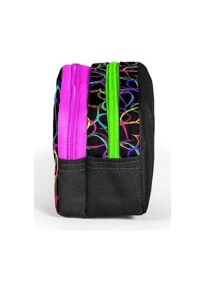 Coral High Kız Çocuk Siyah/pembe Kalp Desenli Okul Kalem Çantası Çok Renkli