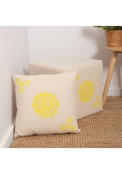 Sunny Kırlent-sarı Baskılı 45x45x10 Cm