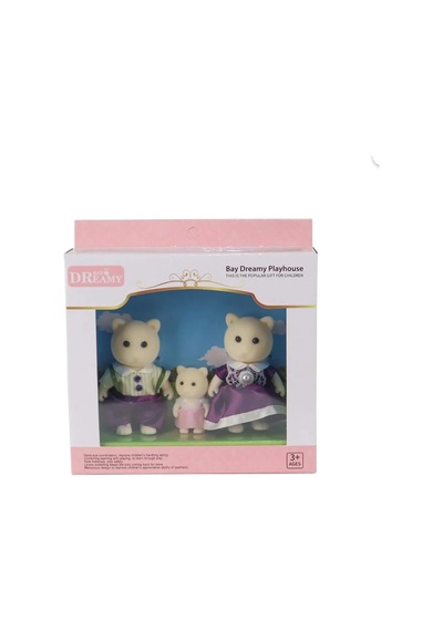 Bay Dreamy 3 Lü Kedi Ailesi Figür Seti