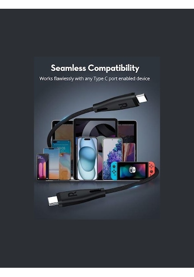 Rp-cb1037 Ravpower Apple Uyumlu iPhone  Hızlı Şarj Kablo 60w C-c 1.2m Type-c